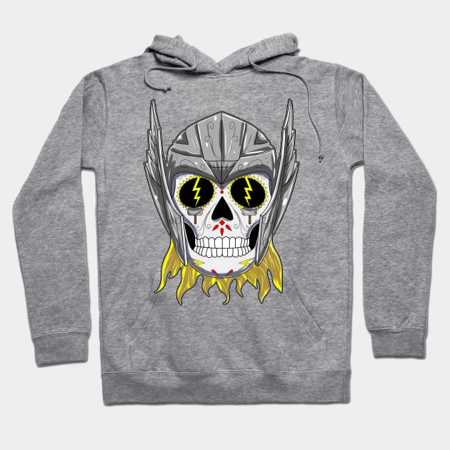 Thor Sugar Skull Hoodie by valentinovitela